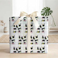 Funny Black Cat With Bunny Eggs Easter Day Wrapping Paper Roll