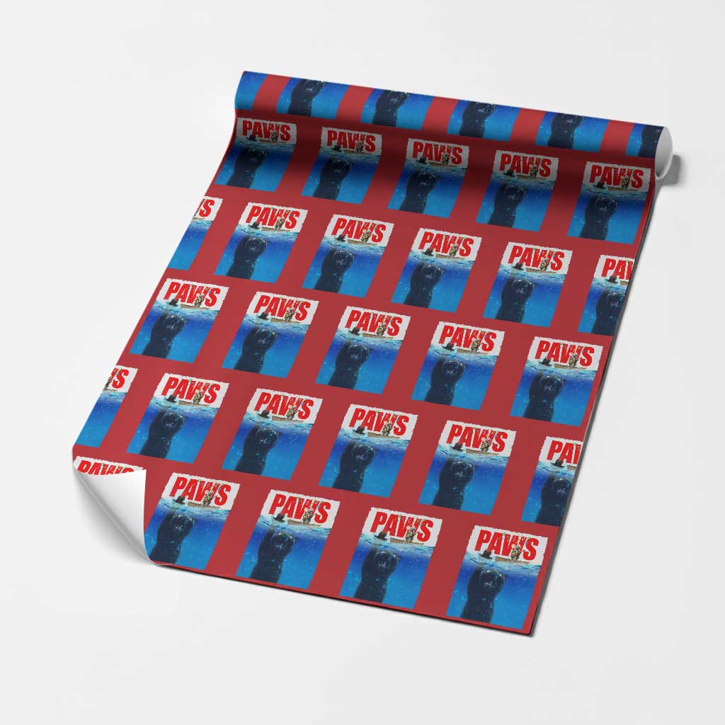 Funny Black Cat Wrapping Paper Roll PAWS Parody Kitten Mouse Humorous - Wonder Print Shop
