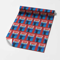 Funny Black Cat Wrapping Paper Roll PAWS Parody Kitten Mouse Humorous - Wonder Print Shop