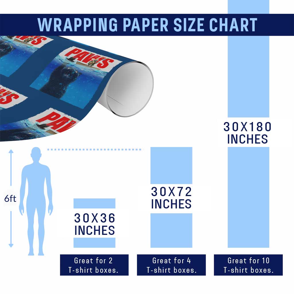 Funny Black Cat Wrapping Paper Roll PAWS Parody Kitten Mouse Humorous - Wonder Print Shop