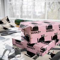 Funny Black Cat Wrapping Paper Roll What Kitten Murderous - Wonder Print Shop