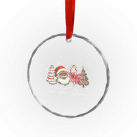 Funny Black Christmas Crystal Glass Ornament Tis The Season African American Santa - Wonder Print Shop