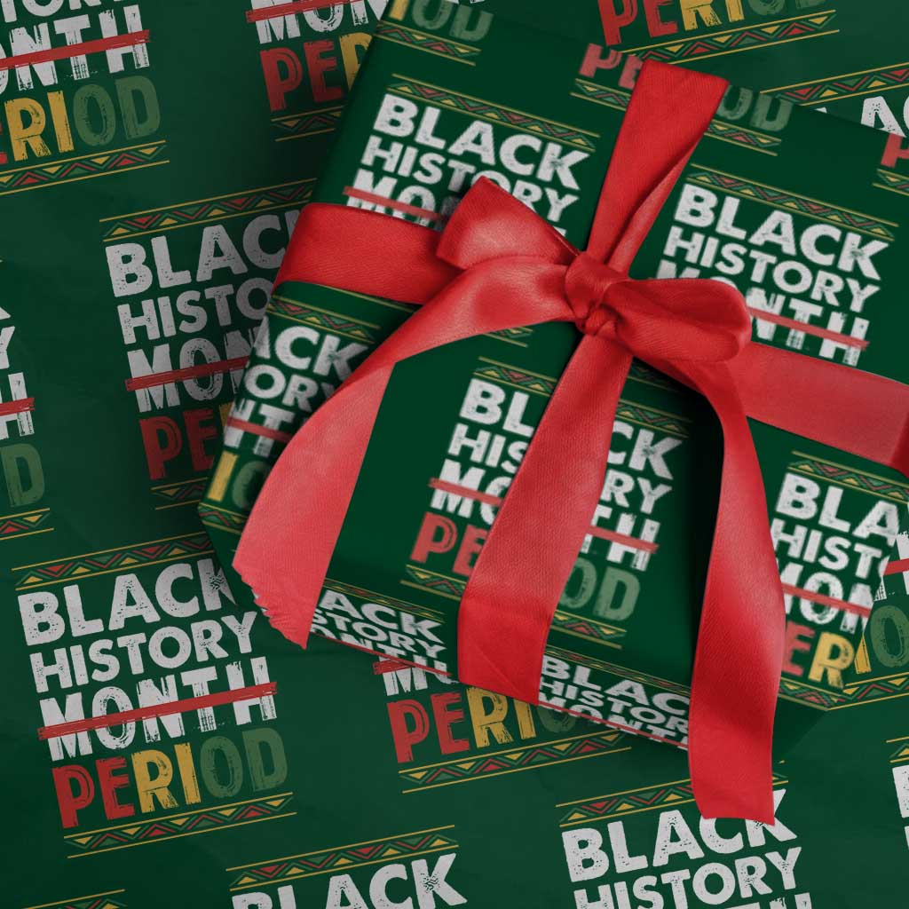 Funny Black History Period Wrapping Paper Roll Pride African