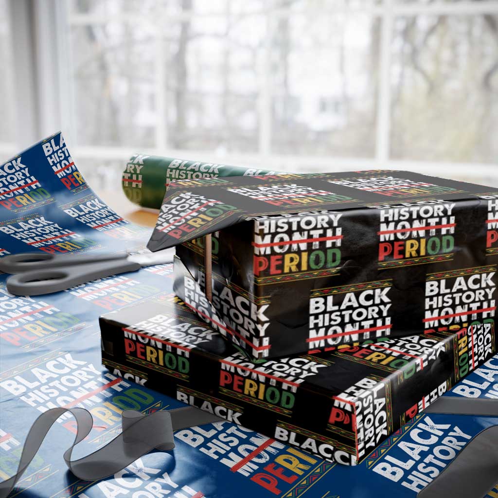 Funny Black History Period Wrapping Paper Roll Pride African