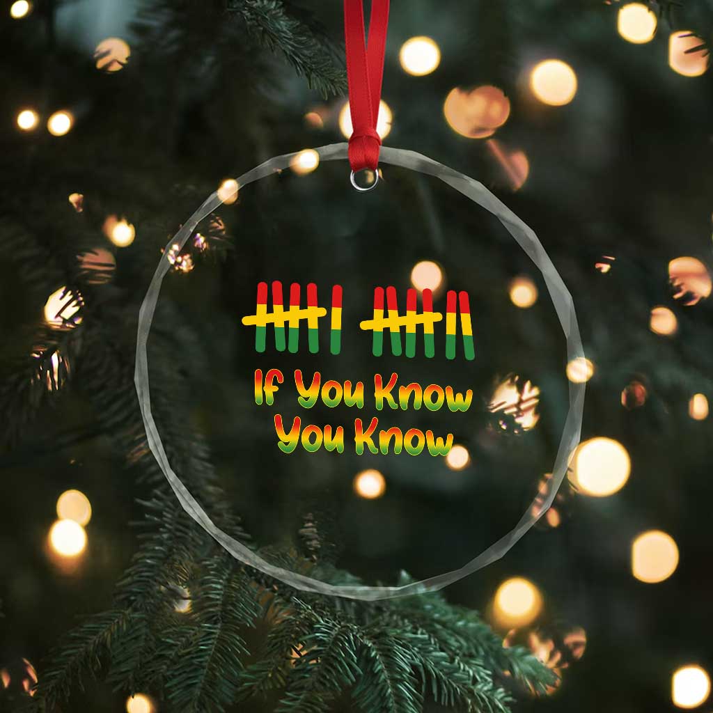 Funny Black History Six Seven Meme Crystal Glass Ornament If You Know You Know - Wonder Print Shop