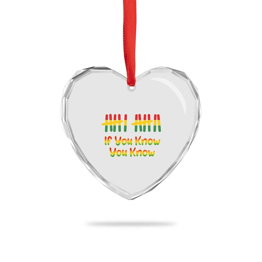 Funny Black History Six Seven Meme Heart Crystal Glass Ornament If You Know You Know - Wonder Print Shop