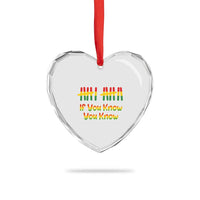 Funny Black History Six Seven Meme Heart Crystal Glass Ornament If You Know You Know - Wonder Print Shop