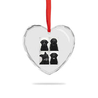 Funny Black Lab Heart Crystal Glass Ornament Photobooth Selfie Dog Mom Gift - Wonder Print Shop