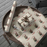 Funny Black Santa Bull Riding Christmas Wrapping Paper Roll I Deliver Gifts No Bull - Wonder Print Shop