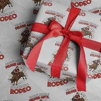 Funny Black Santa Bull Riding Christmas Wrapping Paper Roll I Do Not Deliver Gifts I Rodeo - Wonder Print Shop