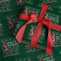 Funny Black Santa Christmas Basketball Wrapping Paper Roll Merry Swishmass Xmas Sport - Wonder Print Shop