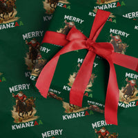 Funny Black Santa Cowboy Wrapping Paper Roll Merry Kwanzaa Cultural Pride Gift - Wonder Print Shop