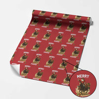 Funny Black Santa Cowboy Wrapping Paper Roll Merry Kwanzaa Cultural Pride Gift - Wonder Print Shop