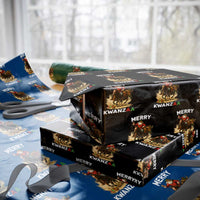 Funny Black Santa Cowboy Wrapping Paper Roll Merry Kwanzaa Cultural Pride Gift - Wonder Print Shop