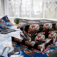 Funny Black Santa Heavy Metal Christmas Wrapping Paper Roll Sleigher Xmas Rock & Roll - Wonder Print Shop