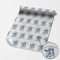 Funny Boat Captain Girl Wrapping Paper Roll It Is Not A Day On The Lake Until My Dinghy Comes Out - Wonder Print Shop