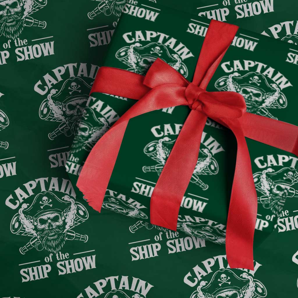 Funny Boat Captain Pun Wrapping Paper Roll Captain Of The Ship Show - Wonder Print Shop