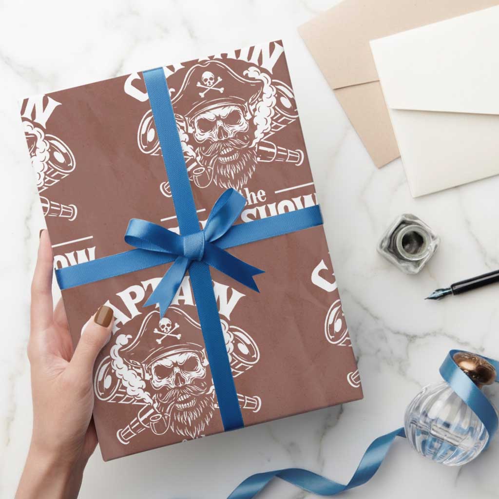 Funny Boat Captain Pun Wrapping Paper Roll Captain Of The Ship Show - Wonder Print Shop