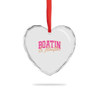 Funny Boating And Floatin Heart Crystal Glass Ornament Summer Vacation Boat Lake Life - Wonder Print Shop