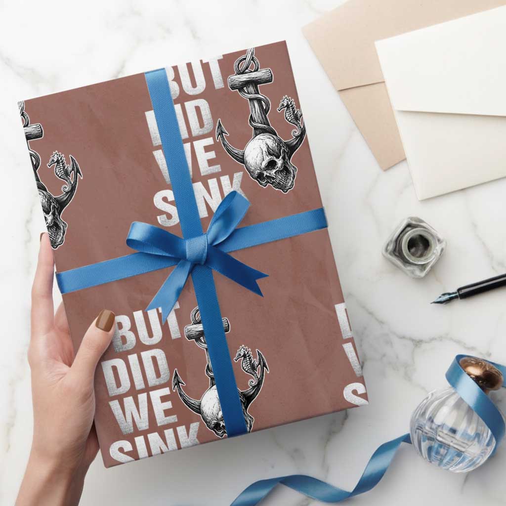 Funny Boating Wrapping Paper Roll But Did We Sink - Wonder Print Shop
