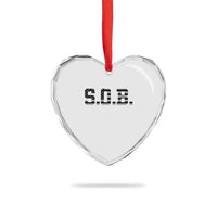 Funny Bob Heart Crystal Glass Ornament Fathers Day Dad Sweet Old Bob Retro USA Flag - Wonder Print Shop