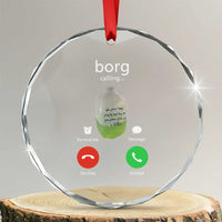 Funny Borg Drink Caling Meme Crystal Glass Ornament College Party Drink Viral Humor