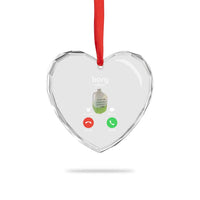 Funny Borg Drink Caling Meme Heart Crystal Glass Ornament College Party Drink Viral Humor