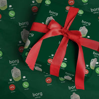 Funny Borg Drink Caling Meme Wrapping Paper Roll College Party Drink Viral Humor