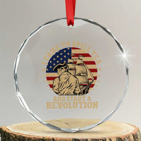 Funny Boston Tea Party Crystal Glass Ornament I Came To Spill Tea And Start A Revolution Retro Graphic