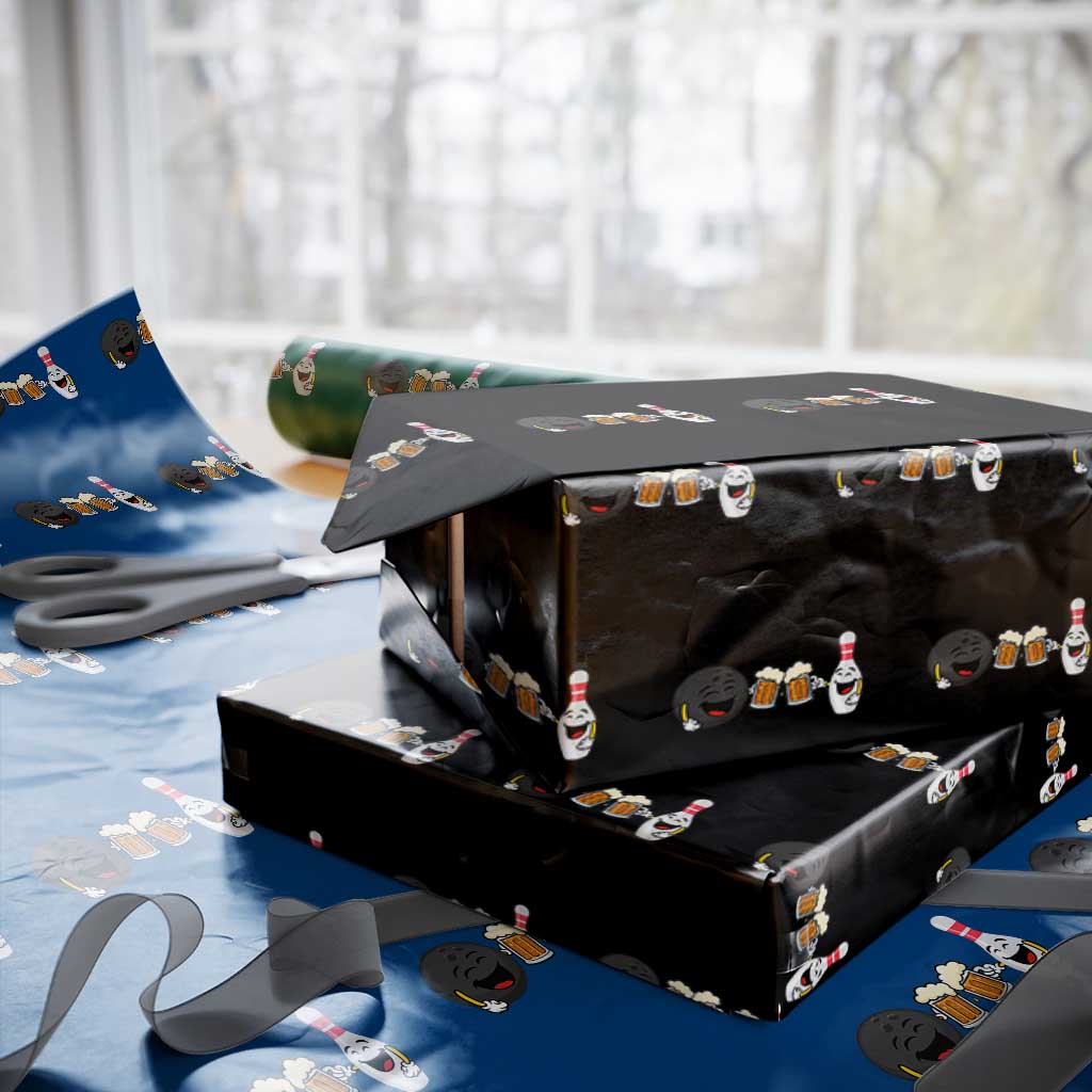 Funny Bowling And Beer Lover Gift Wrapping Paper Roll - Wonder Print Shop