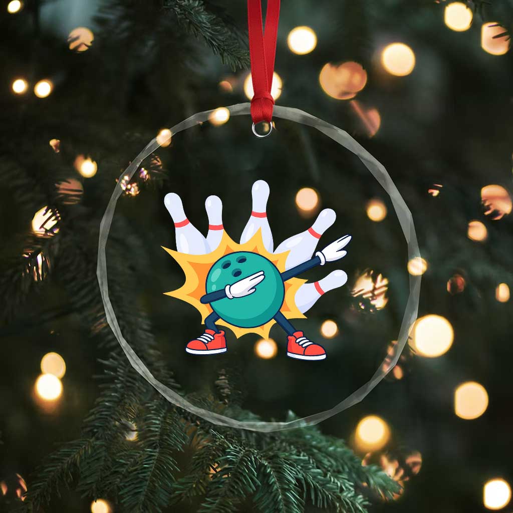 Funny Bowling Ball Dab Crystal Glass Ornament Sports Lover Gift - Wonder Print Shop