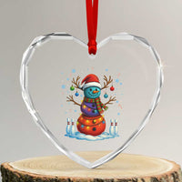 Funny Bowling Christmas Heart Crystal Glass Ornament Gift For Bowler - Wonder Print Shop