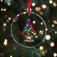 Funny Bowling Christmas Tree Lights Xmas Bowler Crystal Glass Ornament - Wonder Print Shop