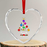 Funny Bowling Christmas Tree Lights Xmas Bowler Heart Crystal Glass Ornament - Wonder Print Shop
