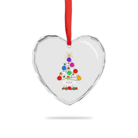 Funny Bowling Christmas Tree Lights Xmas Bowler Heart Crystal Glass Ornament - Wonder Print Shop