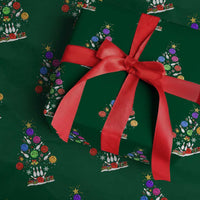 Funny Bowling Christmas Tree Lights Xmas Bowler Wrapping Paper Roll - Wonder Print Shop