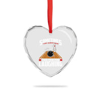 Funny Bowling Heart Crystal Glass Ornament Hear The Ten Pin Laughing Bowler - Wonder Print Shop