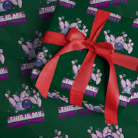Funny Bowling Lover Wrapping Paper Roll This Is My Spare Shirt Quote - Wonder Print Shop