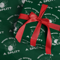 Funny Bowling Team Gift Wrapping Paper Roll Who Gives A Split Quote - Wonder Print Shop