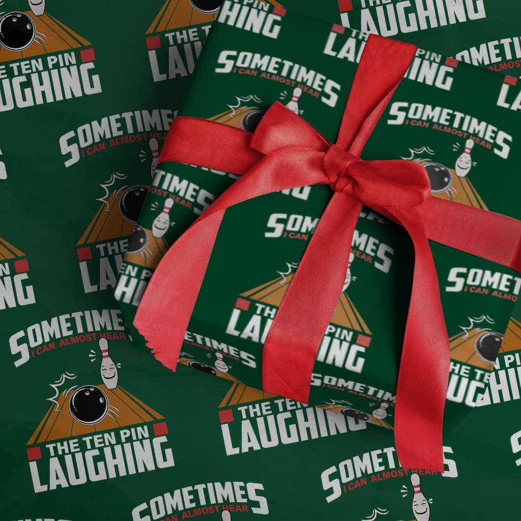 Funny Bowling Wrapping Paper Roll Hear The Ten Pin Laughing Bowler - Wonder Print Shop