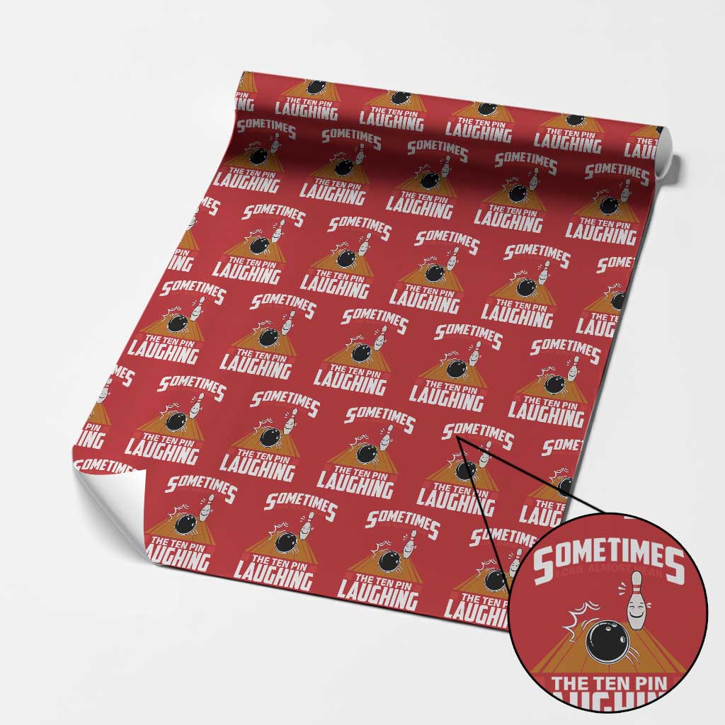 Funny Bowling Wrapping Paper Roll Hear The Ten Pin Laughing Bowler - Wonder Print Shop
