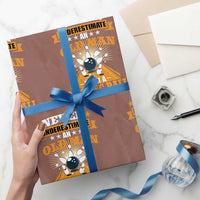 Funny Bowling Wrapping Paper Roll Never Underestimate Old Man Bowling Ball Mens Bowler - Wonder Print Shop