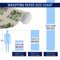 Funny Brazil Soccer Macaw Wrapping Paper Roll 2026 Football Fan Graphic