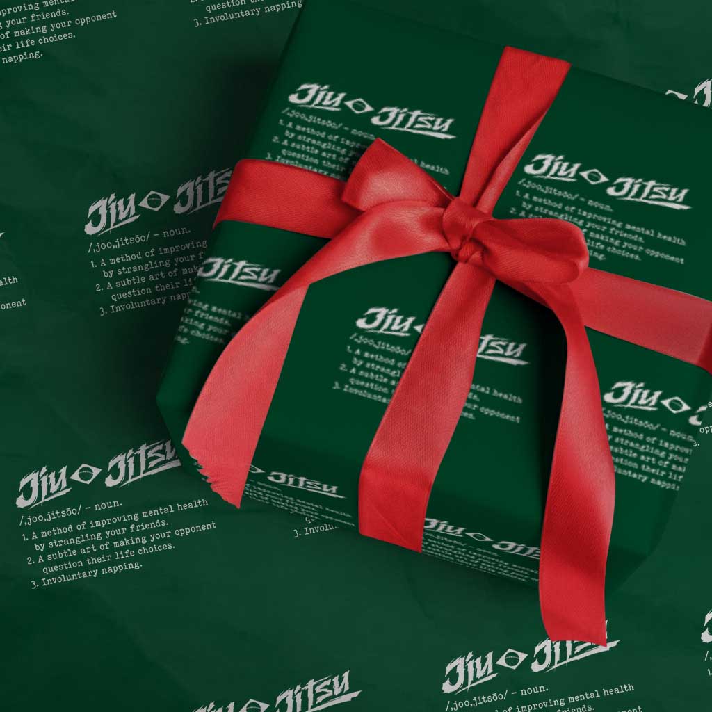 Funny Brazilian Jiu Jitsu Wrapping Paper Roll Jiujitsu Definition BJJ - Wonder Print Shop