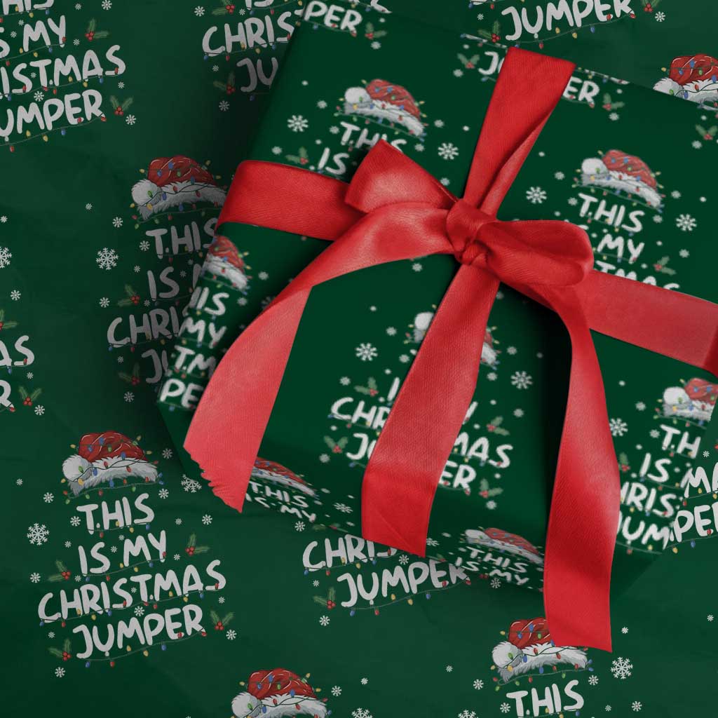 Funny British Christmas Wrapping Paper Roll This Is My Christmas Jumper - Wonder Print Shop
