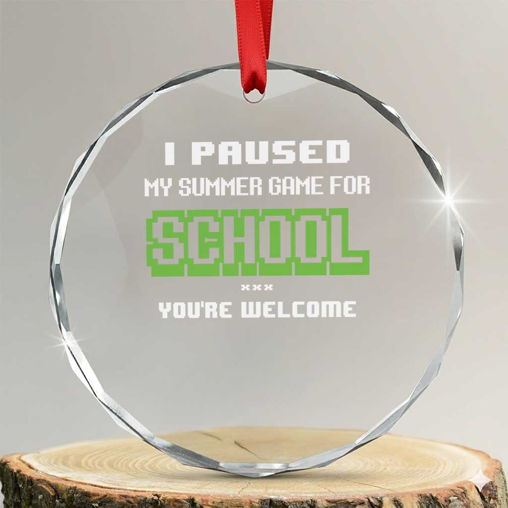 Funny Bruh Back To School Crystal Glass Ornament Here We Go Again Happy First Day Of School TS10