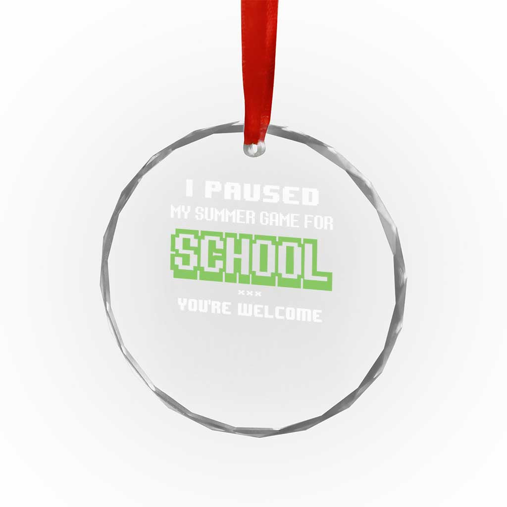 Funny Bruh Back To School Crystal Glass Ornament Here We Go Again Happy First Day Of School TS10