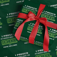 Funny Bruh Back To School Wrapping Paper Roll Here We Go Again Happy First Day Of School - Wonder Print Shop