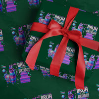 Funny Bruh It's My Birthday Wrapping Paper Roll Llama Pinata Gaming Bday - Wonder Print Shop