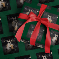 Funny Bunny Drinking Iced Coffee Wrapping Paper Roll Animal Meme Viral Internet
